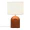 Hello Honey® 19" Carved Arch Stoneware Table Lamp with Linen Drum Shade